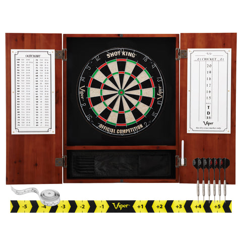 Image of Viper Razorback Sisal Dartboard & Metropolitan Cinnamon Cabinet