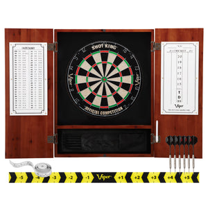 Viper Razorback Sisal Dartboard & Metropolitan Cinnamon Cabinet