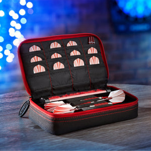 Casemaster Plazma Dart Case Black with Ruby Zipper