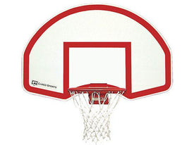 Gared Steel Fan Shaped Rear Mount Backboard with Goal and Net - HomeFitPlay