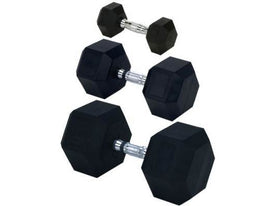 Rubber Hex Dumbbell Set (5-50 lb.) 