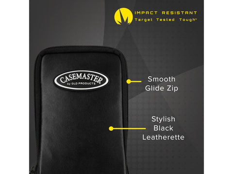 Image of Casemaster Mini Pro Black Leather Dart Case - HomeFitPlay