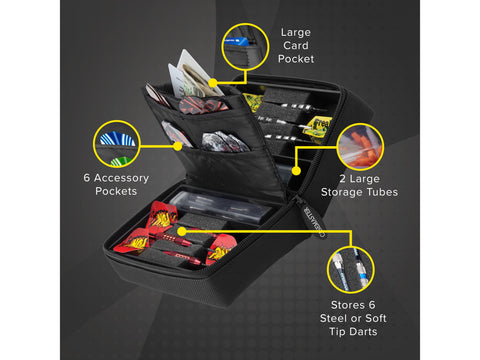 Image of Casemaster Elite Jr Black Nylon Dart Case - HomeFitPlay