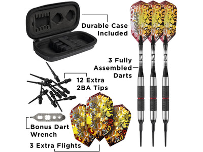 Viper Jaguar 80% Tungsten Soft Tip Darts Silver Barrel 18 Grams - HomeFitPlay