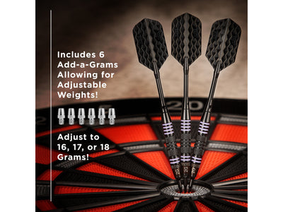 Viper Bobcat Adjustable Soft Tip Darts Purple Rings 16-18 Grams - HomeFitPlay
