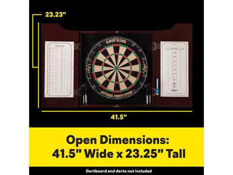 Image of Viper Hudson Dartboard Cabinet Mahogany - HomeFitPlay