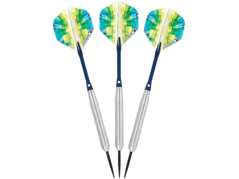 Image of Elkadart Prism Ringed Silver Steel Tip Darts - HomeFitPlay