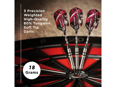 Viper Grim Reaper 80% Tungsten Soft Tip Darts Grooved Barrel 18 Grams - HomeFitPlay