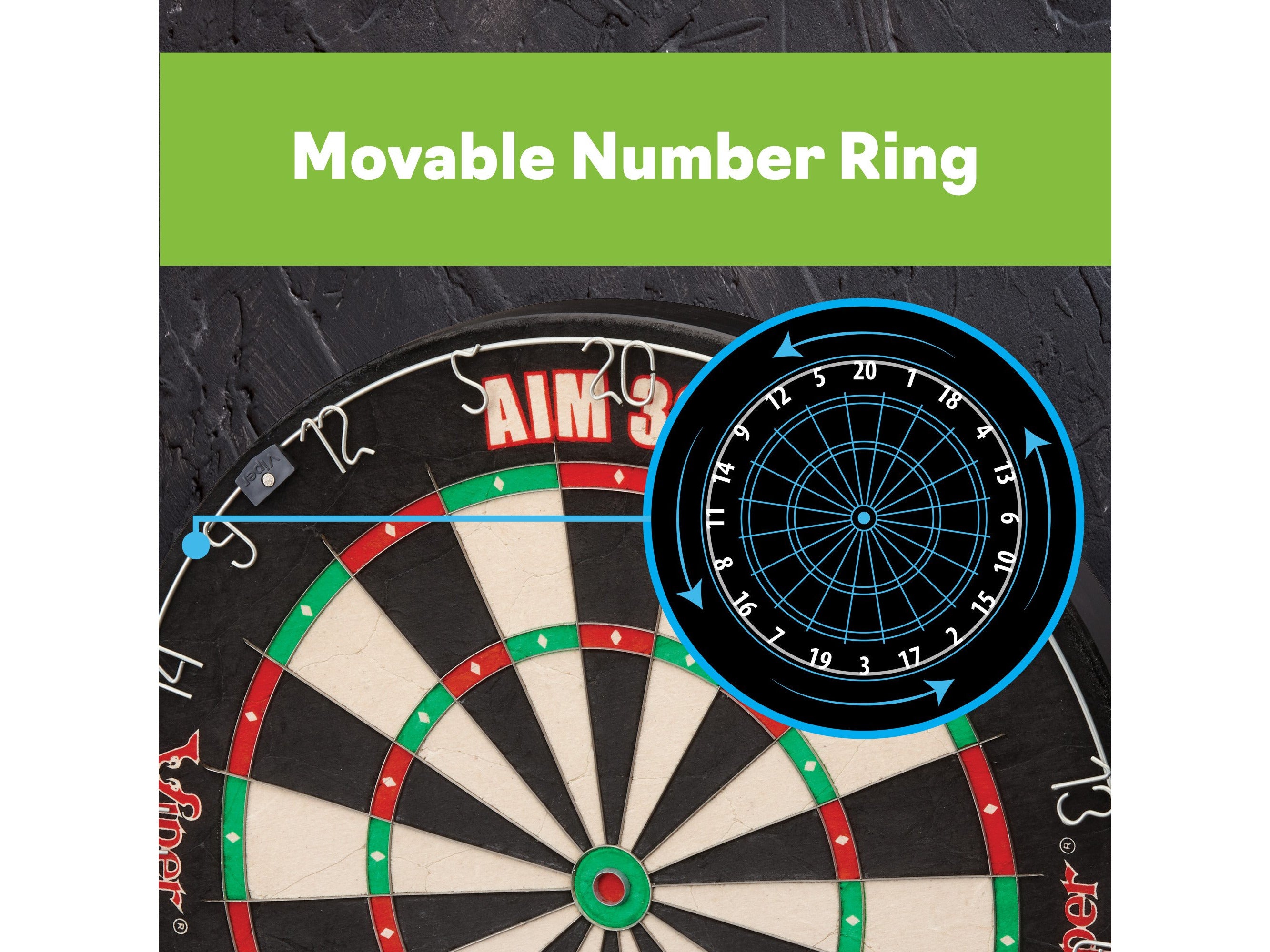 Viper AIM 360 Sisal Dartboard - HomeFitPlay