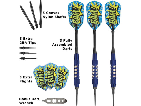 Image of Viper Comix BAM! Soft Tip Darts Blue 18 Grams - HomeFitPlay