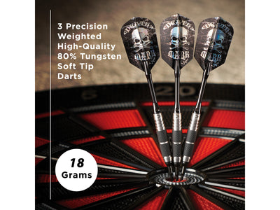 Viper Desperado 80% Tungsten Death Mark Soft Tip Darts 2 Knurled Rings 18 Grams - HomeFitPlay