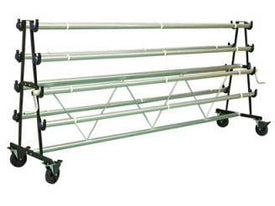 Gym Floor Cover Mobile Storage Rack - 6-8-10 Rollers - HomeFitPlay