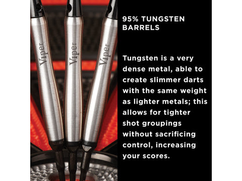 Image of Viper Sinister 95% Tungsten Soft Tip Darts Tapered Barrel 18 Grams - HomeFitPlay