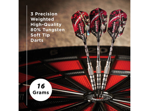 Image of Viper Grim Reaper 80% Tungsten Soft Tip Darts Black Rings - HomeFitPlay