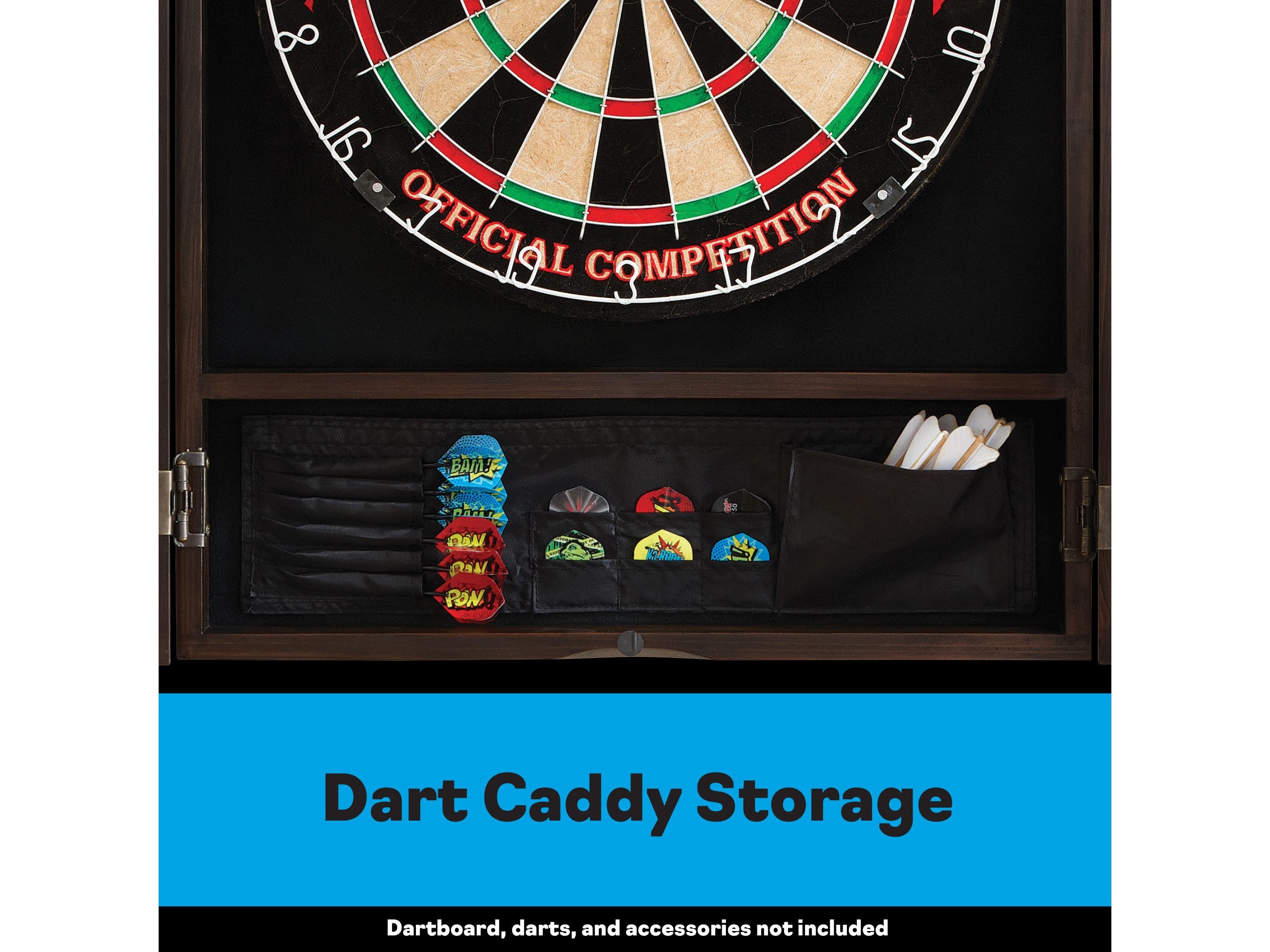 Viper Metropolitan Espresso Steel Tip Dartboard Cabinet - HomeFitPlay