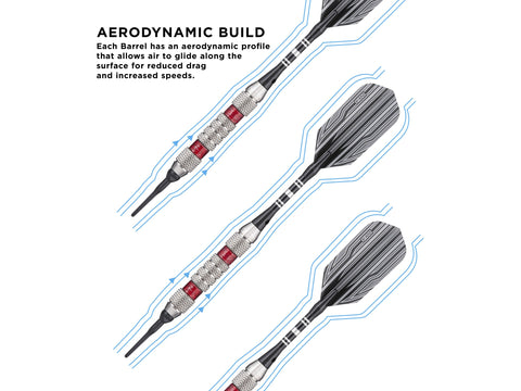 Image of Viper Wind Runner Red Soft Tip Darts 18 Grams - HomeFitPlay
