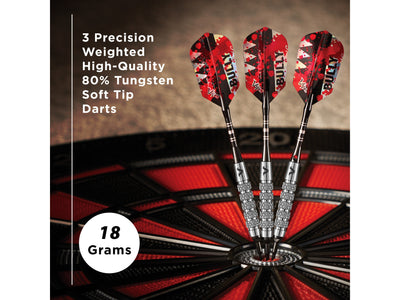 Viper Bully 80% Tungsten Soft Tip Dart Set 5 Knurled Rings 18 Grams - HomeFitPlay