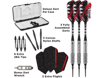 Viper Bully 80% Tungsten Soft Tip Darts 3 Knurled Rings 18 Grams - HomeFitPlay