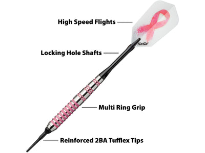 Fat Cat Pink Lady Soft Tip Darts 16 Grams - HomeFitPlay