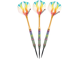 Elkadart Rainbow 90% Tungsten Steel Tip Darts Multi Color Titanium Coating 