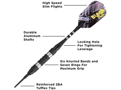 Image of Viper Black Ice Silver Soft Tip Darts - HomeFitPlay
