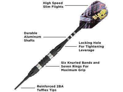 Viper Black Ice Silver Soft Tip Darts - HomeFitPlay