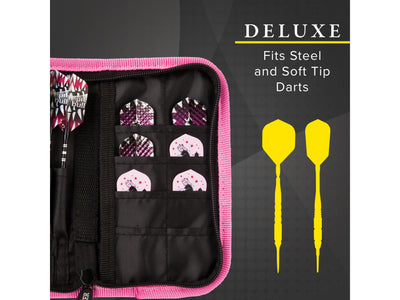 Casemaster Deluxe Pink Nylon Dart Case - HomeFitPlay