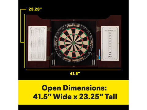Image of Viper Hudson All-In-One Dart Center Mahogany - HomeFitPlay