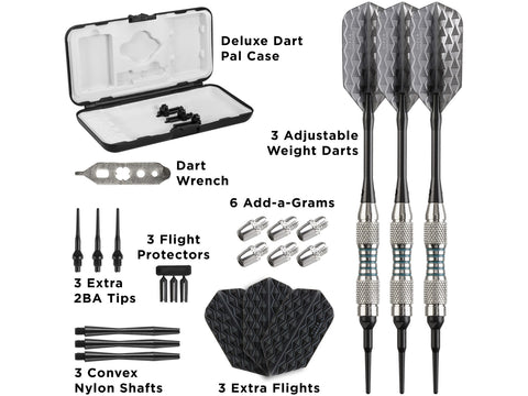 Image of Viper Bobcat Adjustable Soft Tip Darts Green Rings 16-18 Grams - HomeFitPlay