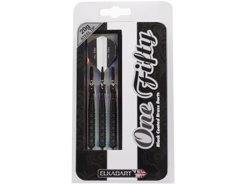 Image of Elkadart Black 150 Jet Black Steel Tip Darts - HomeFitPlay