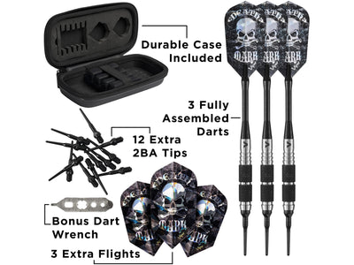 Viper Desperado 80% Tungsten Death Mark Soft Tip Darts 2 Knurled Rings 18 Grams - HomeFitPlay