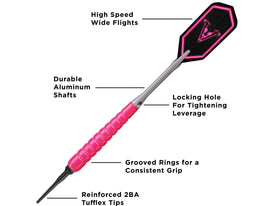 Viper V Glo Soft Tip 18gm Pink 