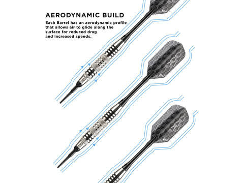 Image of Viper Bobcat Adjustable Soft Tip Darts Black Rings 16-18 Grams - HomeFitPlay