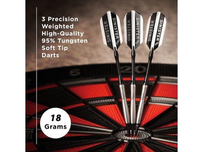 Viper Sinister 95% Tungsten Soft Tip Darts Tapered Barrel 18 Grams - HomeFitPlay
