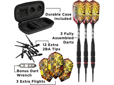 Image of Viper Jaguar 80% Tungsten Soft Tip Darts 2 Knurled Rings 18 Grams - HomeFitPlay