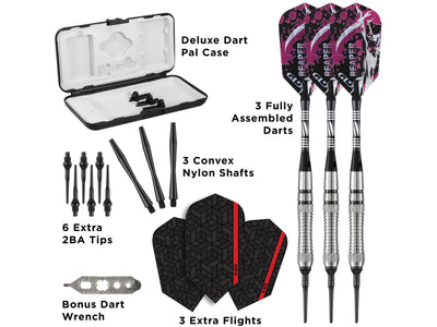 Viper Grim Reaper 80% Tungsten Soft Tip Darts Grooved Barrel 18 Grams - HomeFitPlay