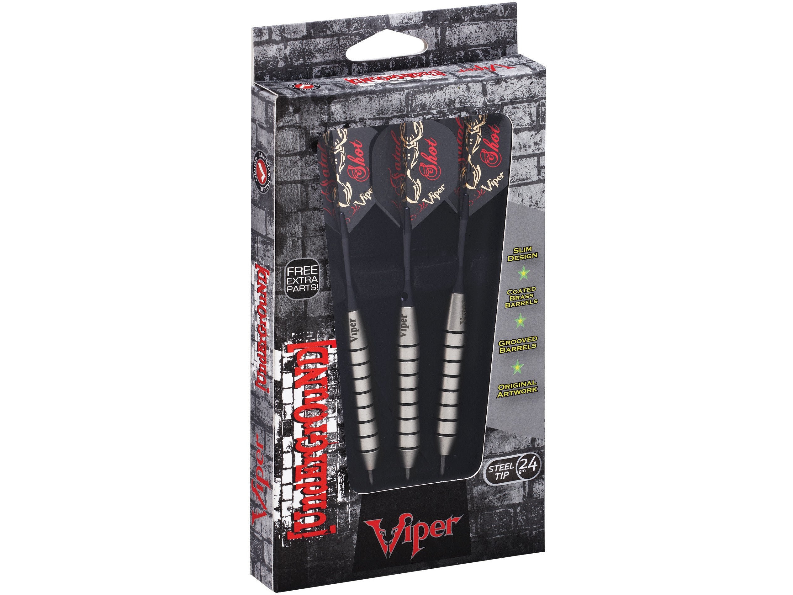 Viper Underground Steel Tip Darts Fatal Shot 24 Grams - HomeFitPlay
