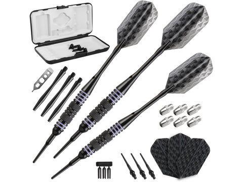 Image of Viper Bobcat Adjustable Soft Tip Darts Purple Rings 16-19 Grams - HomeFitPlay