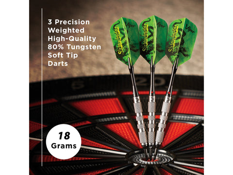 Image of Viper Sidewinder 80% Tungsten Soft Tip Darts Knurled Barrel 18 Grams - HomeFitPlay
