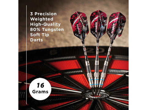Image of Viper Grim Reaper 80% Tungsten Soft Tip Darts Blue Rings - HomeFitPlay