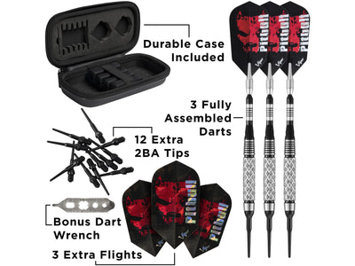 Viper Pitbull 90% Tungsten Soft Tip Darts Diamond Cut Barrel 18 Grams - HomeFitPlay