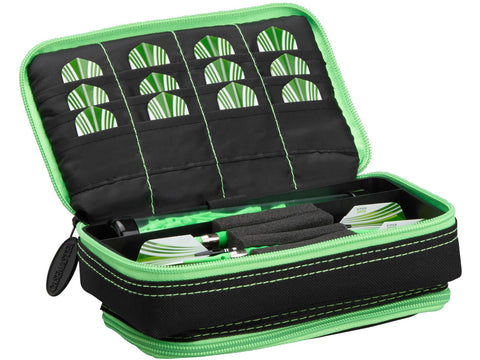 Image of Casemaster Plazma Plus Dart Case Black with Green Zipper and Phone Pocket - HomeFitPlay