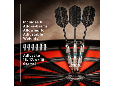 Viper Bobcat Adjustable Soft Tip Darts Green Rings 16-18 Grams - HomeFitPlay