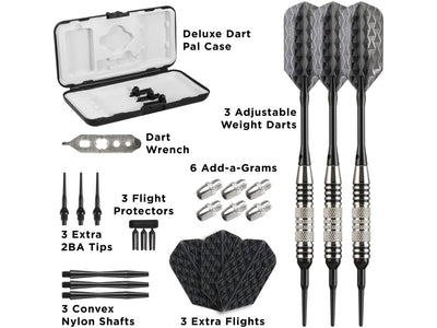 Viper Bobcat Adjustable Soft Tip Darts Black Rings 16-19 Grams - HomeFitPlay