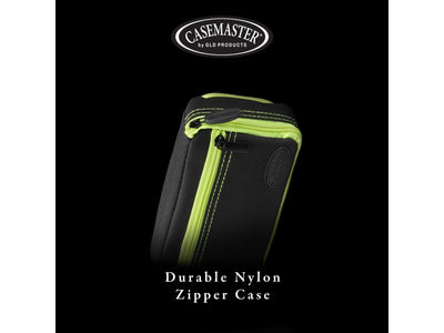 Casemaster Plazma Plus Dart Case Black with Yellow Zipper and Phone Pocket - HomeFitPlay