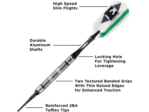 Image of Viper Element 90% Tungsten Soft Tip Darts Grooved Barrel 18 Grams - HomeFitPlay