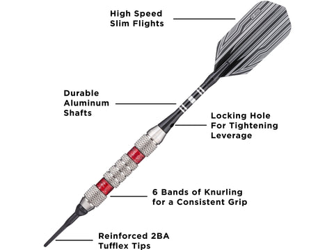 Image of Viper Wind Runner Red Soft Tip Darts 18 Grams - HomeFitPlay