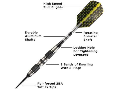 Image of Viper The Freak Soft Tip Darts 3 Knurled Rings Barrel 18 Grams - HomeFitPlay