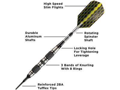 Viper The Freak Soft Tip Darts 3 Knurled Rings Barrel 18 Grams - HomeFitPlay