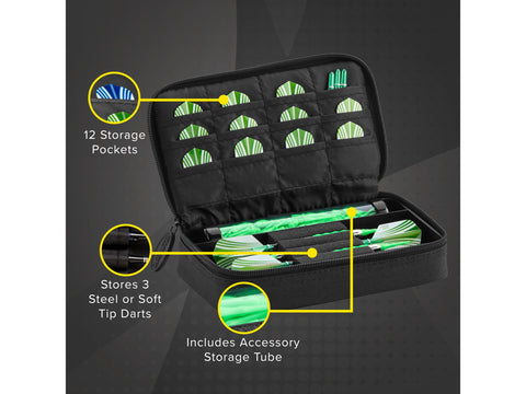 Image of Casemaster Plazma Dart Case with Black Zipper - HomeFitPlay